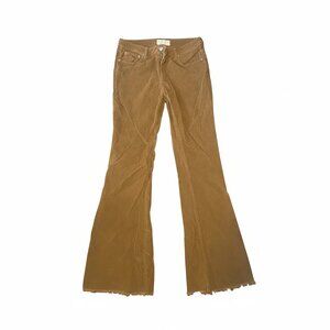 Free People Flare Corduroy Pants - Olive Green